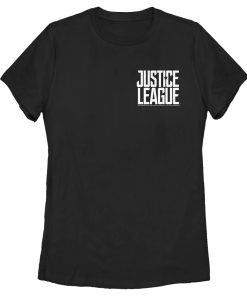 Women’s Zack Snyder Justice League Stacked Pocket Logo Reverse T-Shirt
