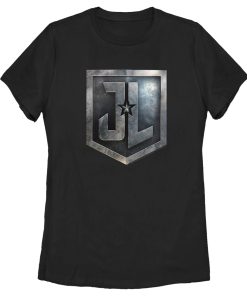 Women’s Zack Snyder Justice League Stone Shield Logo T-Shirt