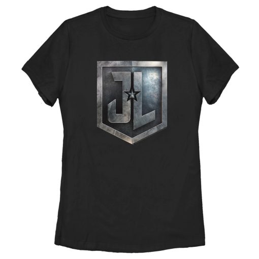 Women’s Zack Snyder Justice League Stone Shield Logo T-Shirt