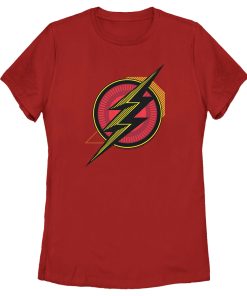 Women’s Zack Snyder Justice League The Flash Comic Logo T-Shirt