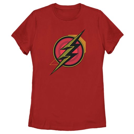 Women’s Zack Snyder Justice League The Flash Comic Logo T-Shirt