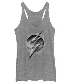 Women’s Zack Snyder Justice League The Flash Silver Logo Racerback Tank Top