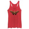 Women’s Zack Snyder Justice League Wonder Woman Logo Racerback Tank Top