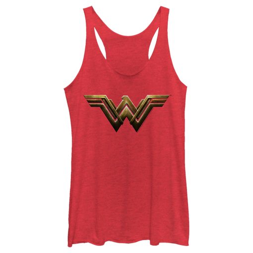 Women’s Zack Snyder Justice League Wonder Woman Logo Racerback Tank Top