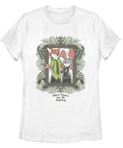 Women’s Zootopia Nick & Judy Leaf Frame T-Shirt