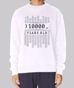 0100 Binary Code 10000 Years Hoodie