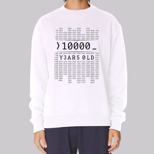 0100 Binary Code 10000 Years Hoodie