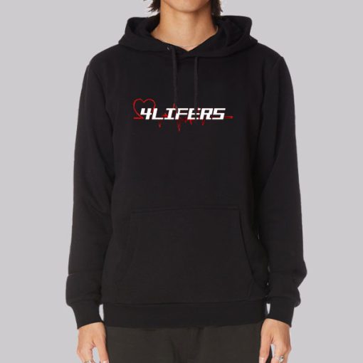 4lifers Merch Heart Beat Hoodie