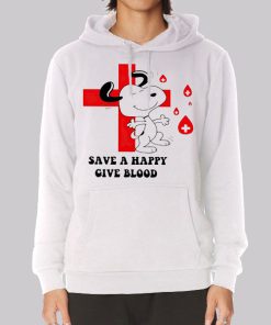 A Happy Donating Blood Snoopy Hoodie A Happy Donating Blood Snoopy Hoodie