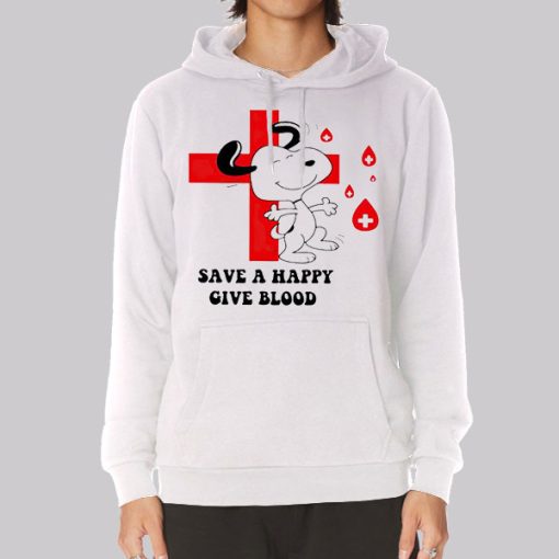 A Happy Donating Blood Snoopy Hoodie