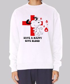 A Happy Donating Blood Snoopy Hoodie