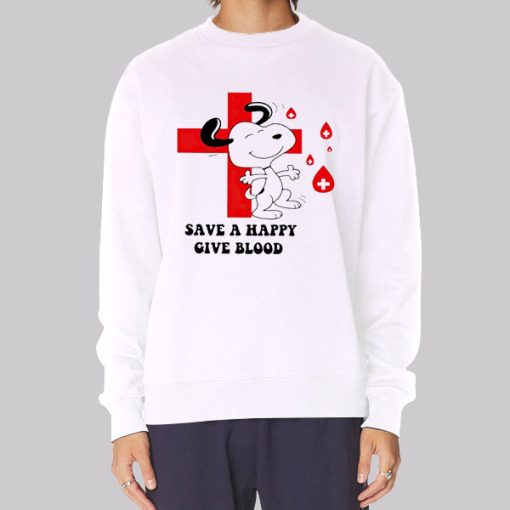 A Happy Donating Blood Snoopy Hoodie