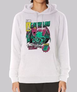 A Wild Cathulhu Poster Graphic Hoodie A Wild Cathulhu Poster Graphic Hoodie