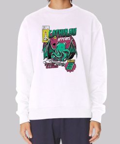 A Wild Cathulhu Poster Graphic Hoodie