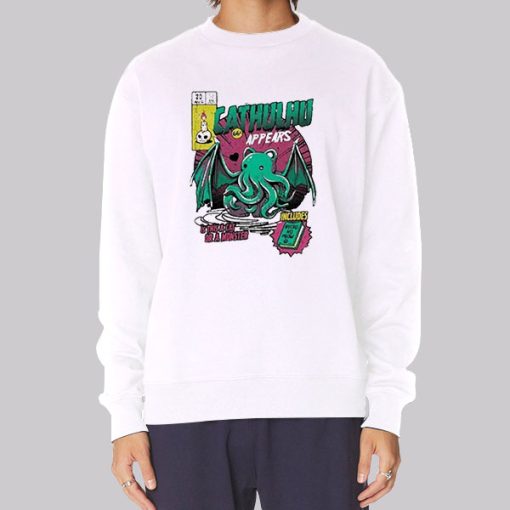 A Wild Cathulhu Poster Graphic Hoodie