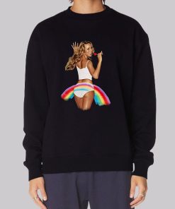 Album Merch Tour Mariah Carey Rainbow Hoodie