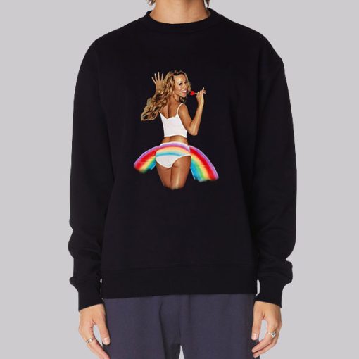 Album Merch Tour Mariah Carey Rainbow Hoodie