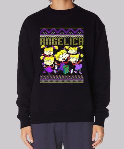 Angelica Rugrats Ugly Christmas Hoodie 2 Angelica Rugrats Ugly Christmas Hoodie 3