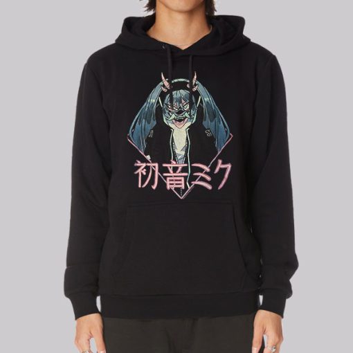 Anime Demon Mask Hatsune Miku Hoodie