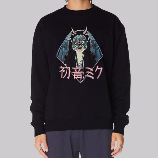 Anime Demon Mask Hatsune Miku Hoodie