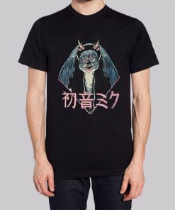 Anime Demon Mask Hatsune Miku Hoodie 2 Anime Demon Mask Hatsune Miku Hoodie 3