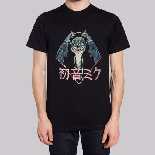 Anime Demon Mask Hatsune Miku Hoodie