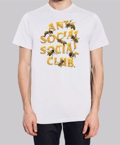 Antisocialsocialclub Worker Bee White Hoodie 2 Antisocialsocialclub Worker Bee White Hoodie 3