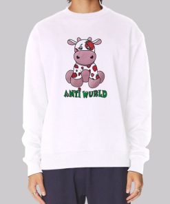 Antiwurld Strawberry Cow Print Hoodie
