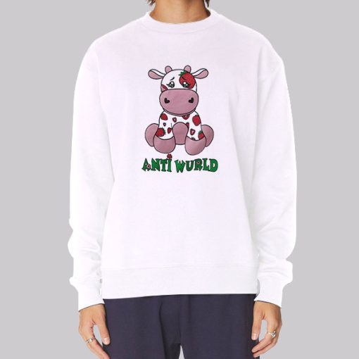 Antiwurld Strawberry Cow Print Hoodie