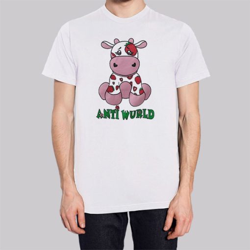 Antiwurld Strawberry Cow Print Hoodie