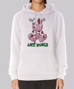 Antiwurld Strawberry Cow Print Hoodie 3 Antiwurld Strawberry Cow Print Hoodie 4