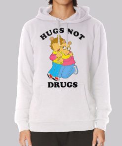 Arthur Meme Hugs Not Drugs Hoodie Arthur Meme Hugs Not Drugs Hoodie