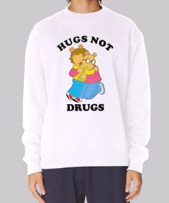 Arthur Meme Hugs Not Drugs Hoodie