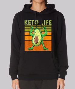Avocado Flexing Keto Memes Funny Hoodie Avocado Flexing Keto Memes Funny Hoodie