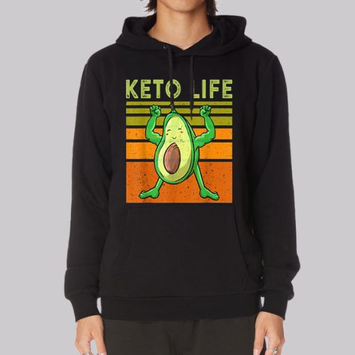 Avocado Flexing Keto Memes Funny Hoodie