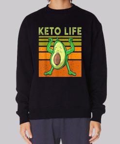 Avocado Flexing Keto Memes Funny Hoodie
