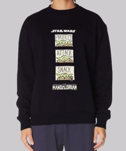 Baby Yoda Attack Snack Hoodie