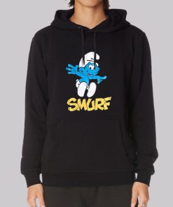Back Smurf Merch Graphic Cartoon Hoodie Back Smurf Merch Graphic Cartoon Hoodie