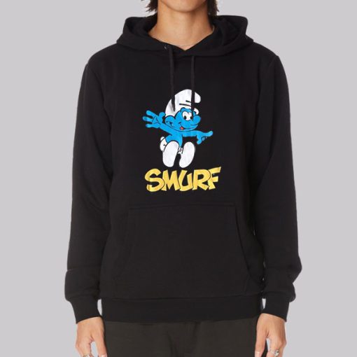 Back Smurf Merch Graphic Cartoon Hoodie