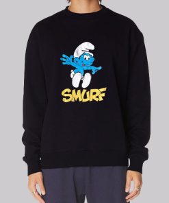 Back Smurf Merch Graphic Cartoon Hoodie