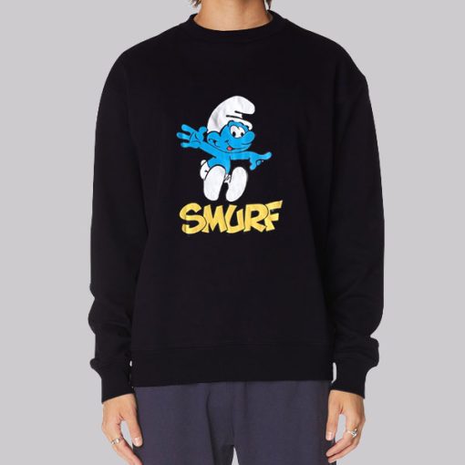 Back Smurf Merch Graphic Cartoon Hoodie