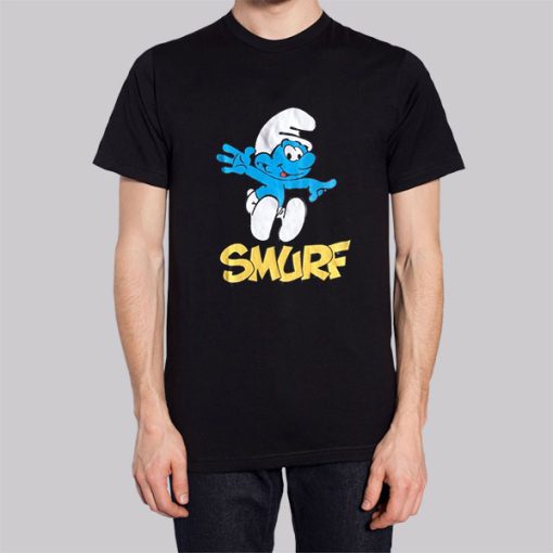 Back Smurf Merch Graphic Cartoon Hoodie