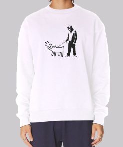Banksy Drawing Dog Man Hoodie