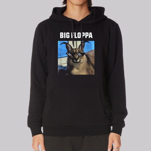 Big Floppa Meme Cat Hoodie