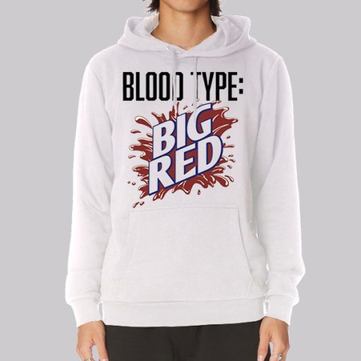 Big Red Soda Pop Drink Logo Funny Blood Type Parody Hoodie