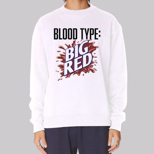 Big Red Soda Pop Drink Logo Funny Blood Type Parody Hoodie