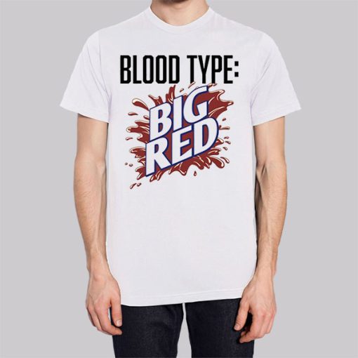 Big Red Soda Pop Drink Logo Funny Blood Type Parody Hoodie