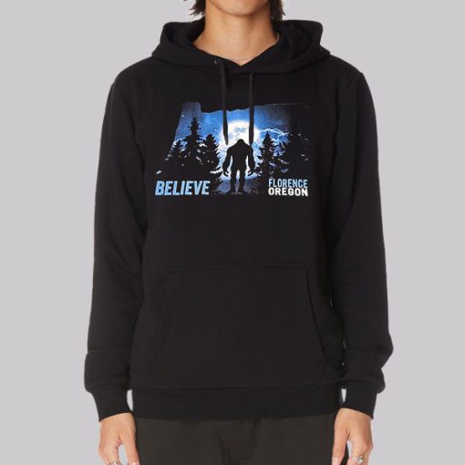 Bigfoot Shadow Believe Florence Oregon Hoodie