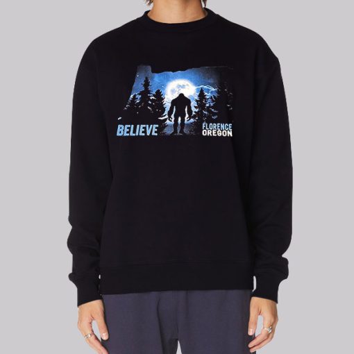 Bigfoot Shadow Believe Florence Oregon Hoodie