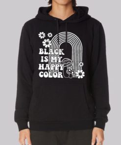 Black Is My Happy Color Retro Hoodie 3 Black Is My Happy Color Retro Hoodie 4